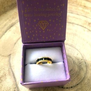 MELINDA MARIA Gold and Black EAR CUFF